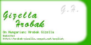 gizella hrobak business card